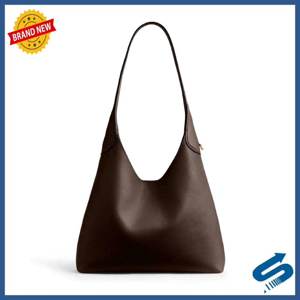 Slouchy Vegan Leather Hobo Shoulder Bag - Professional Work Travel Everyday